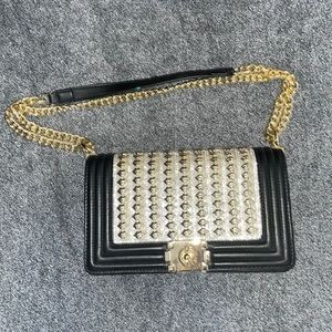 Black & Gold Chain Purse